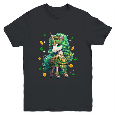 Cute Unicorn Leprecorn St Patrick Day Lucky Irish Girls Kids Youth Shirt | teecentury