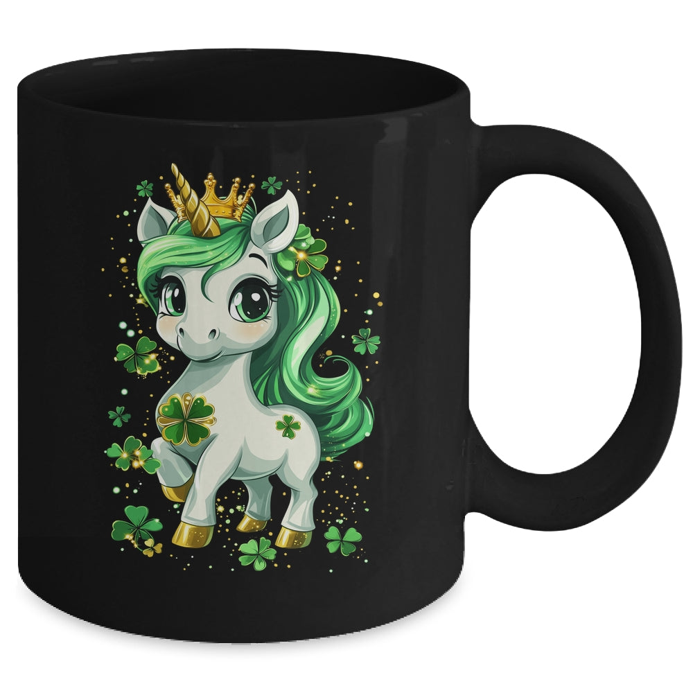 Cute Unicorn Shamrock St Patricks Day Girls Kids Lepricorn Mug | teecentury