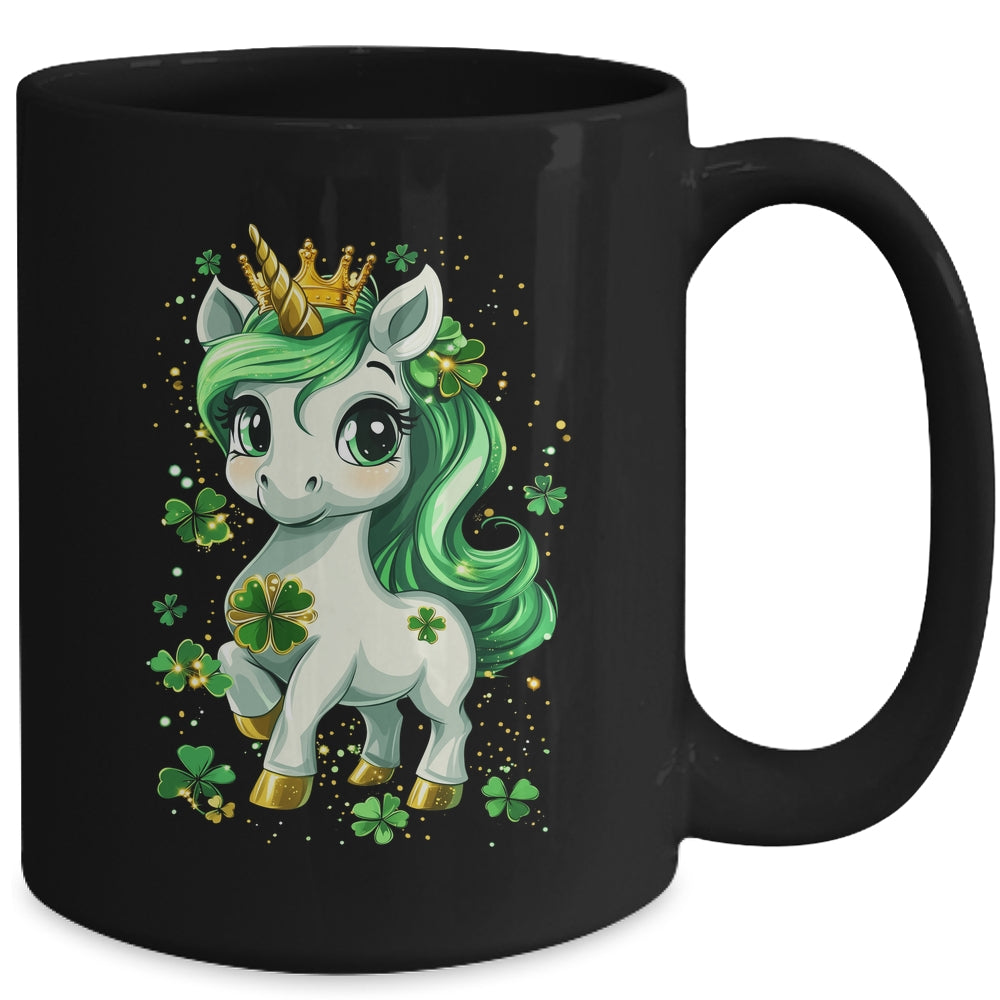 Cute Unicorn Shamrock St Patricks Day Girls Kids Lepricorn Mug | teecentury