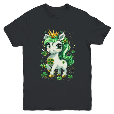 Cute Unicorn Shamrock St Patricks Day Girls Kids Lepricorn Youth Shirt | teecentury