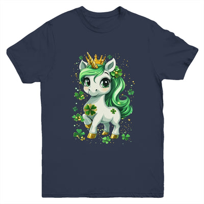 Cute Unicorn Shamrock St Patricks Day Girls Kids Lepricorn Youth Shirt | teecentury
