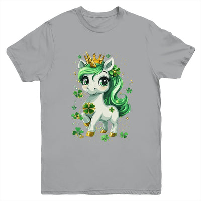 Cute Unicorn Shamrock St Patricks Day Girls Kids Lepricorn Youth Shirt | teecentury