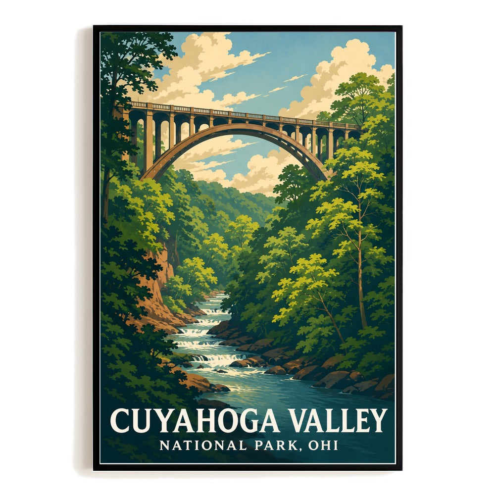 Cuyahoga Valley National Park Ohio Vintage Travel Gifts Poster Wall Art Landscape Print Painting Picture For Family Home Living Room Office Bedroom Decor Unframed | teecentury
