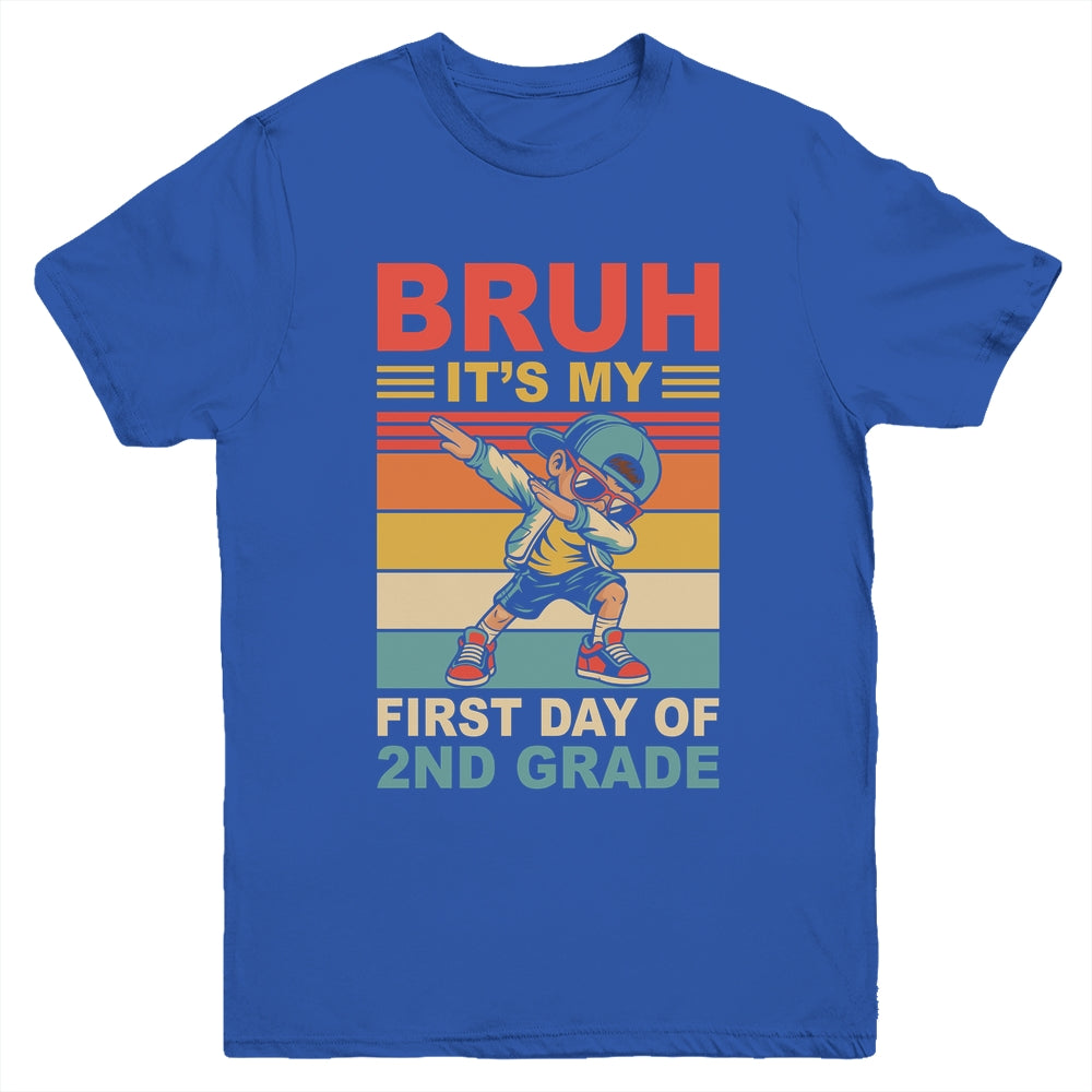Dabbing Boy Bruh It's My First Day Of 2nd Grade Second Grade Youth Shirt | teecentury