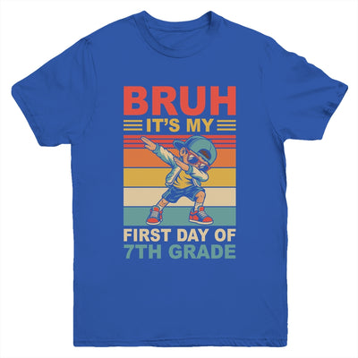 Dabbing Boy Bruh It's My First Day Of 7th Grade Seventh Grade Youth Shirt | teecentury