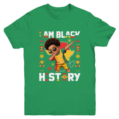 Dabbing Boy I Am Black History Month African American Kids Youth Shirt | teecentury