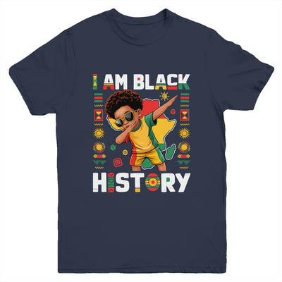Dabbing Boy I Am Black History Month African American Kids Youth Shirt | teecentury