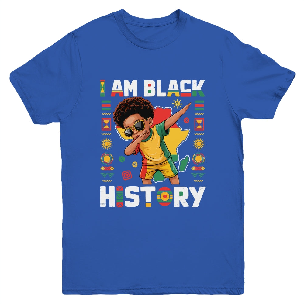 Dabbing Boy I Am Black History Month African American Kids Youth Shirt | teecentury