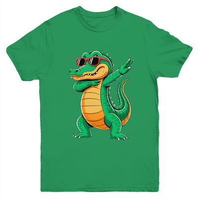 Dabbing Crocodile With Sunglasses Alligator Boy Kids Youth Shirt | teecentury
