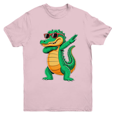 Dabbing Crocodile With Sunglasses Alligator Boy Kids Youth Shirt | teecentury