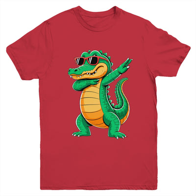 Dabbing Crocodile With Sunglasses Alligator Boy Kids Youth Shirt | teecentury