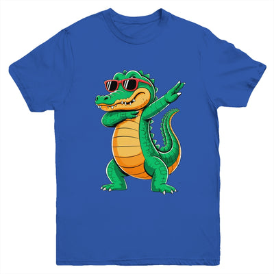 Dabbing Crocodile With Sunglasses Alligator Boy Kids Youth Shirt | teecentury