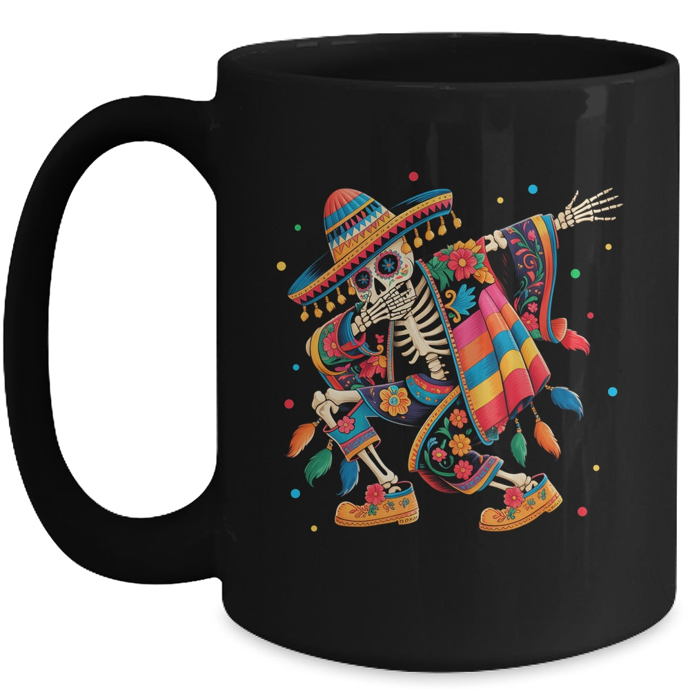 Dabbing Skeleton Cinco De Mayo Fiesta Mexican Sombreros Men Mug | teecentury