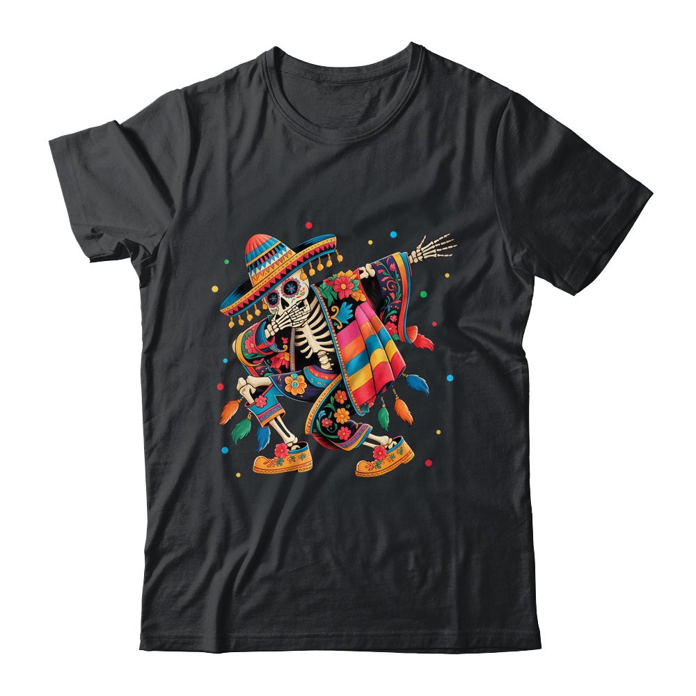 Dabbing Skeleton Cinco De Mayo Fiesta Mexican Sombreros Men Shirt & Tank Top | teecentury