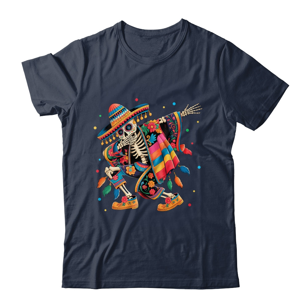 Dabbing Skeleton Cinco De Mayo Fiesta Mexican Sombreros Men Shirt & Tank Top | teecentury