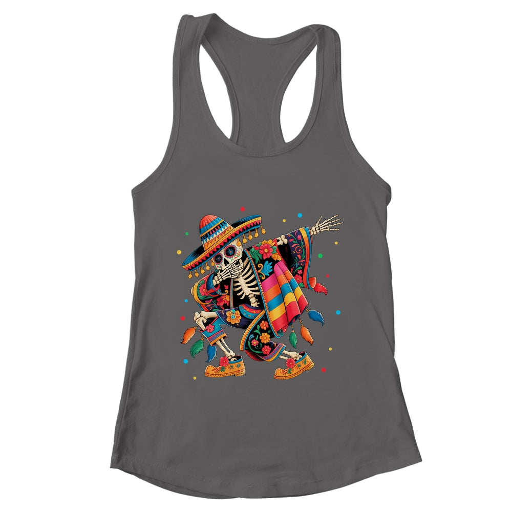 Dabbing Skeleton Cinco De Mayo Fiesta Mexican Sombreros Men Shirt & Tank Top | teecentury
