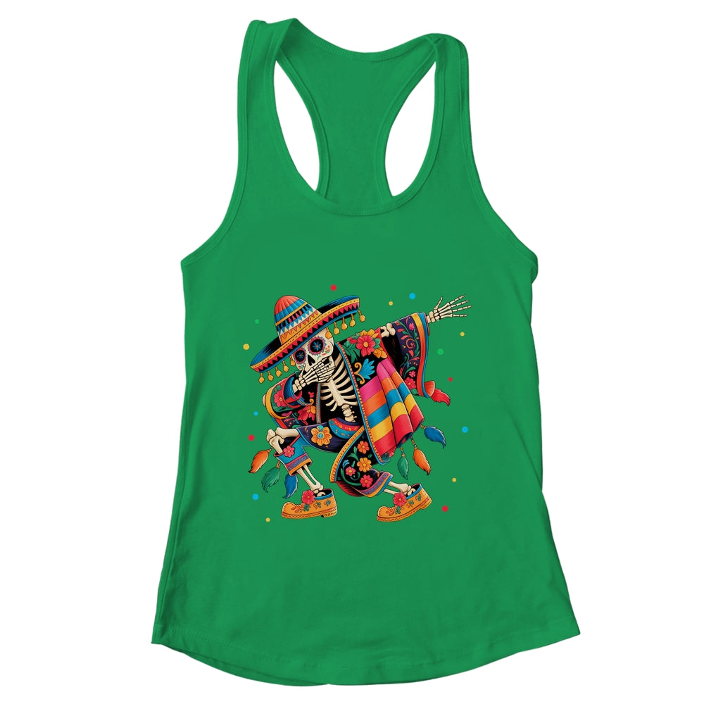 Dabbing Skeleton Cinco De Mayo Fiesta Mexican Sombreros Men Shirt & Tank Top | teecentury