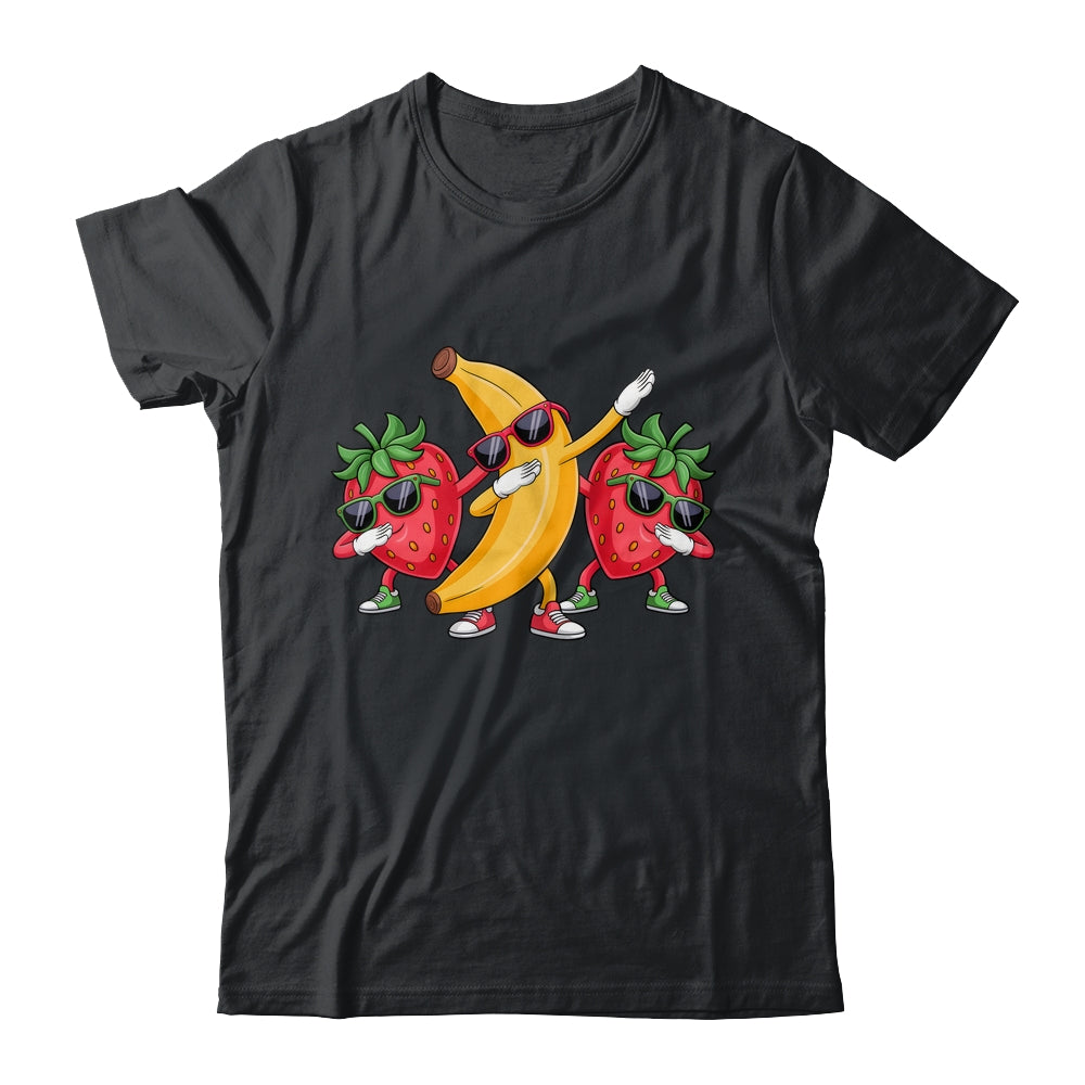 Dabbing Yellow Banana Strawberry Funny Fruit Dab Dancing Shirt & Hoodie | teecentury