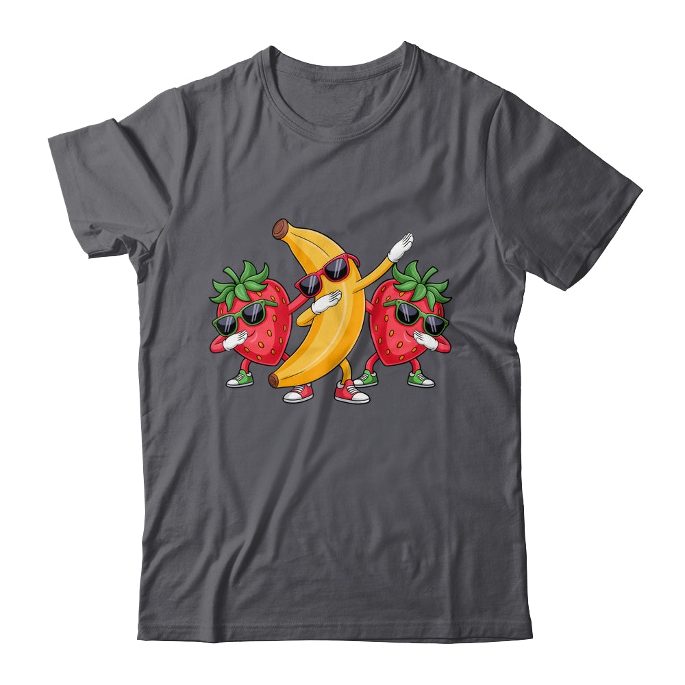 Dabbing Yellow Banana Strawberry Funny Fruit Dab Dancing Shirt & Hoodie | teecentury