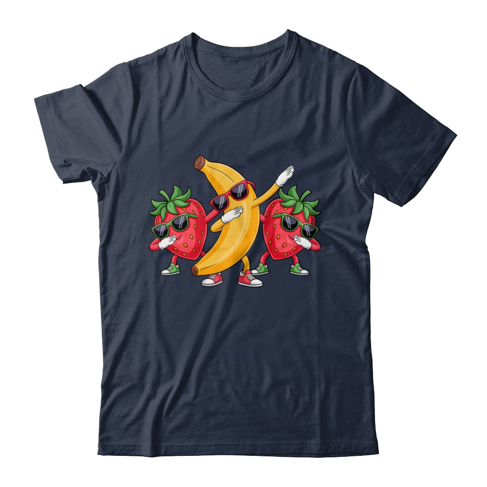 Dabbing Yellow Banana Strawberry Funny Fruit Dab Dancing Shirt & Hoodie | teecentury