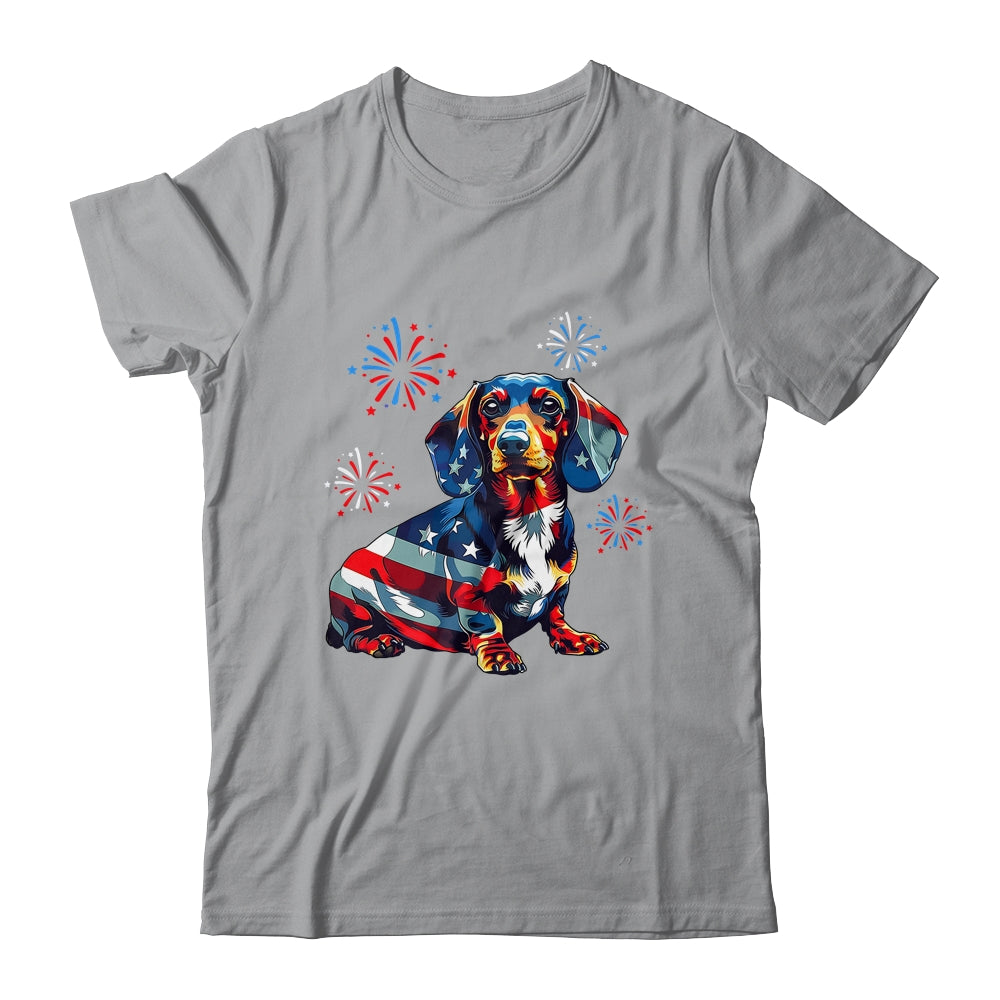 Dachshund Dog 4th Of July American Flag For Men Women Girls Shirt & Tank Top | teecentury