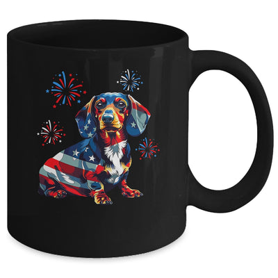 Dachshund Dog 4th Of July American Flag For Men Women Girls Mug | teecentury