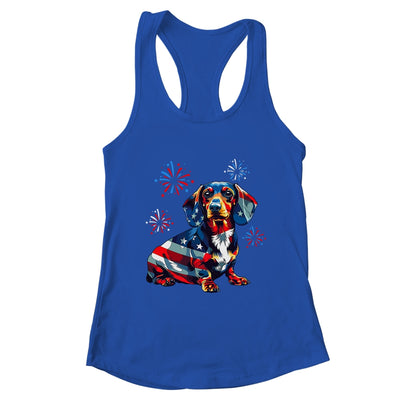 Dachshund Dog 4th Of July American Flag For Men Women Girls Shirt & Tank Top | teecentury