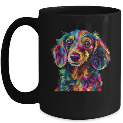 Dachshund Dog Colorful Face Dog Lover Men Women Mug | teecentury