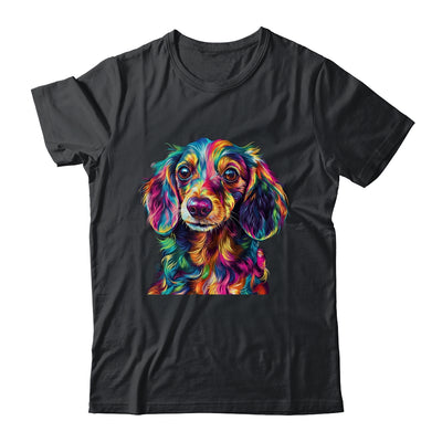 Dachshund Dog Colorful Face Dog Lover Men Women Shirt & Tank Top | teecentury