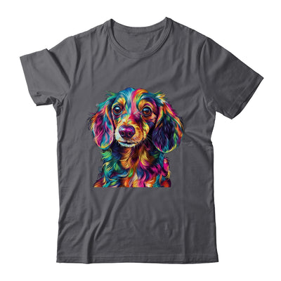 Dachshund Dog Colorful Face Dog Lover Men Women Shirt & Tank Top | teecentury
