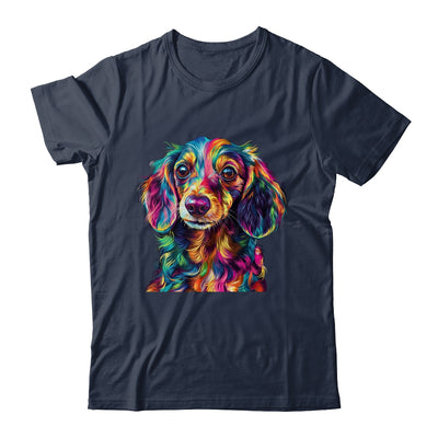 Dachshund Dog Colorful Face Dog Lover Men Women Shirt & Tank Top | teecentury