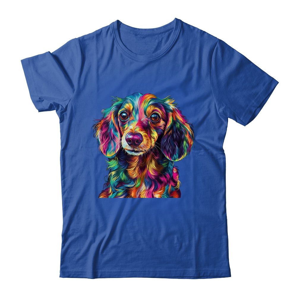Dachshund Dog Colorful Face Dog Lover Men Women Shirt & Tank Top | teecentury