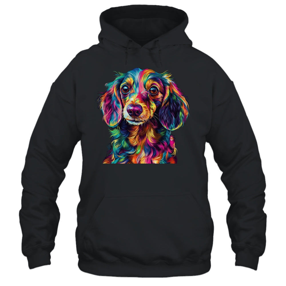 Dachshund Dog Colorful Face Dog Lover Men Women Shirt & Tank Top | teecentury