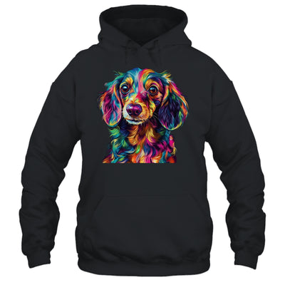 Dachshund Dog Colorful Face Dog Lover Men Women Shirt & Tank Top | teecentury