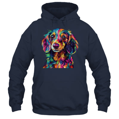 Dachshund Dog Colorful Face Dog Lover Men Women Shirt & Tank Top | teecentury