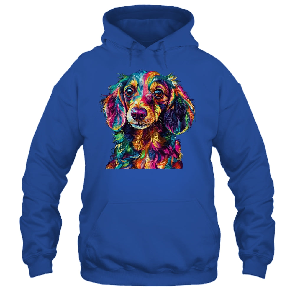 Dachshund Dog Colorful Face Dog Lover Men Women Shirt & Tank Top | teecentury