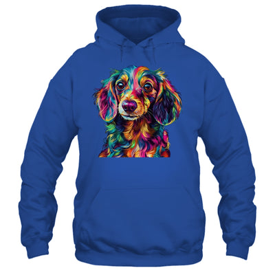 Dachshund Dog Colorful Face Dog Lover Men Women Shirt & Tank Top | teecentury