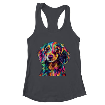 Dachshund Dog Colorful Face Dog Lover Men Women Shirt & Tank Top | teecentury
