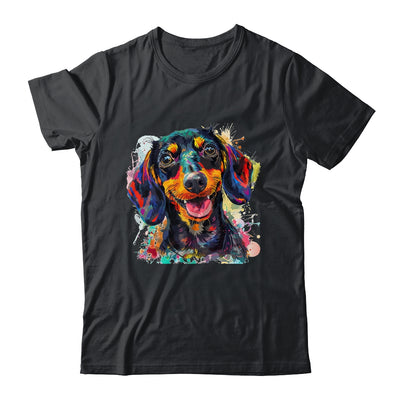Dachshund Mom Lover Puppy Dog Watercolor Tie Dye Painting Shirt & Tank Top | teecentury