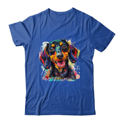 Dachshund Mom Lover Puppy Dog Watercolor Tie Dye Painting Shirt & Tank Top | teecentury