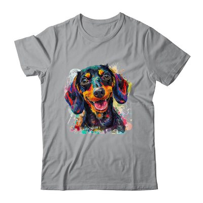 Dachshund Mom Lover Puppy Dog Watercolor Tie Dye Painting Shirt & Tank Top | teecentury