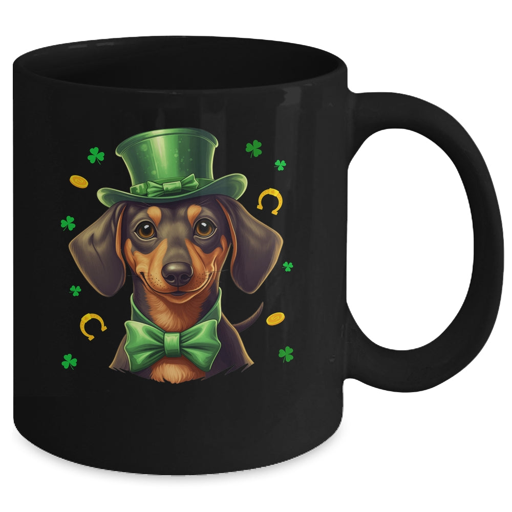 Dachshund St Patricks Day Leprechaun Shamrock Irish Mug | teecentury