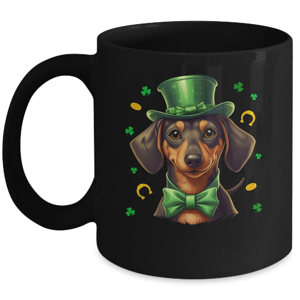 Dachshund St Patricks Day Leprechaun Shamrock Irish Mug | teecentury