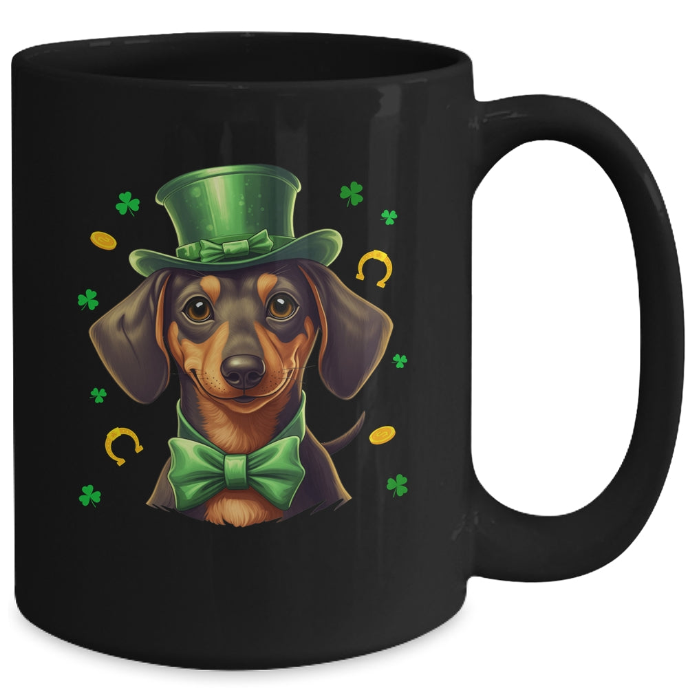 Dachshund St Patricks Day Leprechaun Shamrock Irish Mug | teecentury