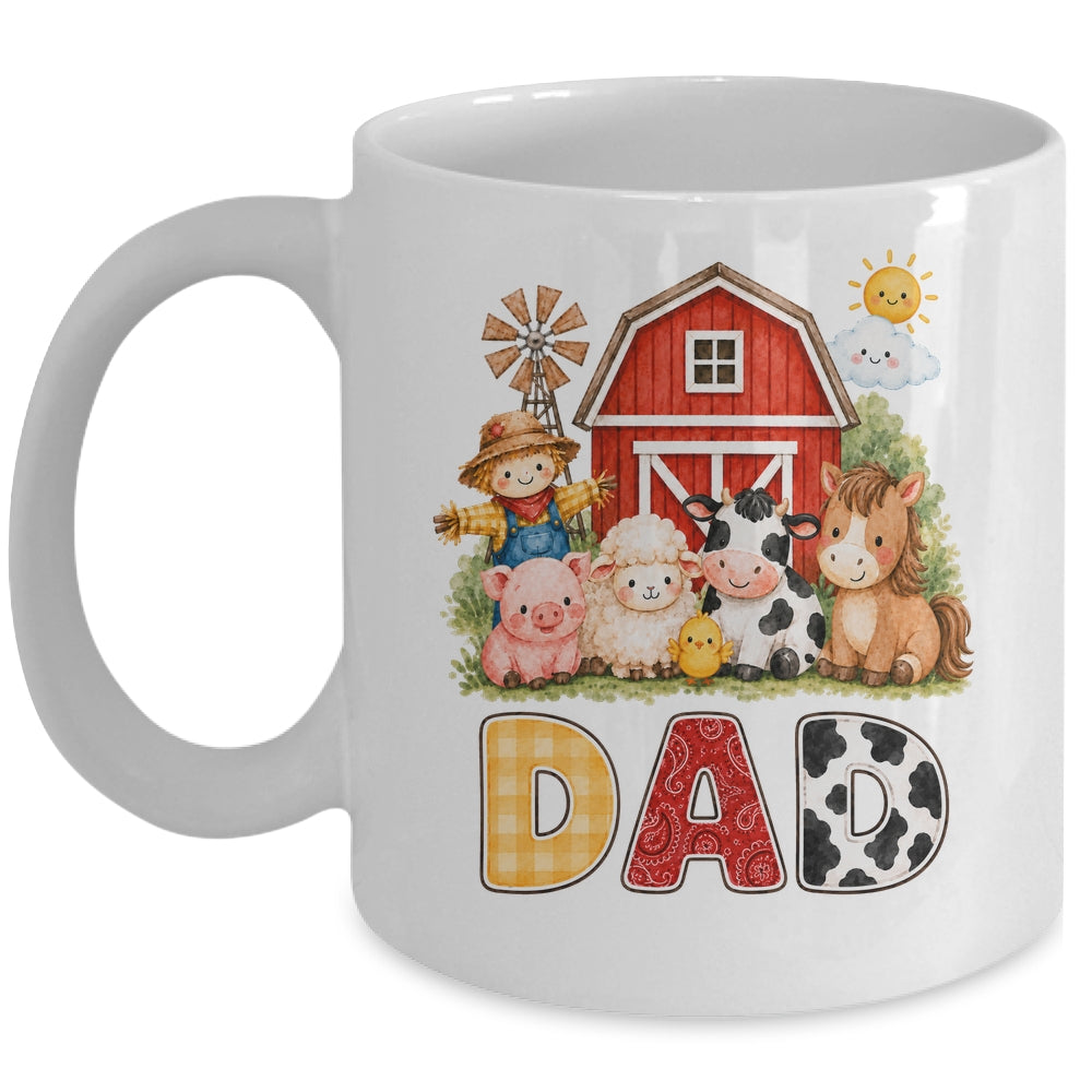 Dad Farm Cow 1St Birthday Girl Boy Matching Family Mug | teecentury