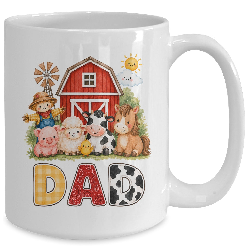 Dad Farm Cow 1St Birthday Girl Boy Matching Family Mug | teecentury