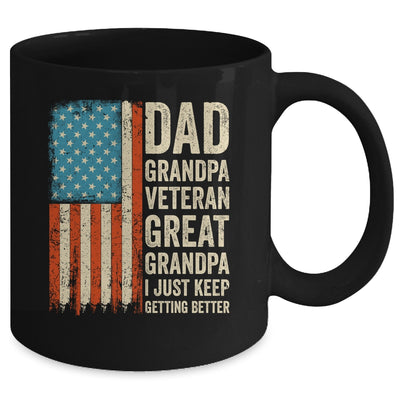 Dad Grandpa Veteran Great Grandpa From Grandkids Fathers Day Mug | teecentury