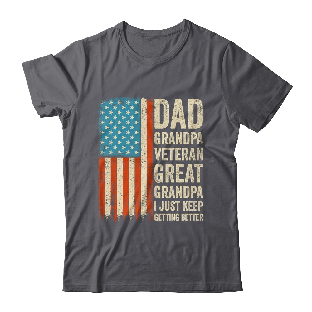 Dad Grandpa Veteran Great Grandpa From Grandkids Fathers Day Shirt & Hoodie | teecentury