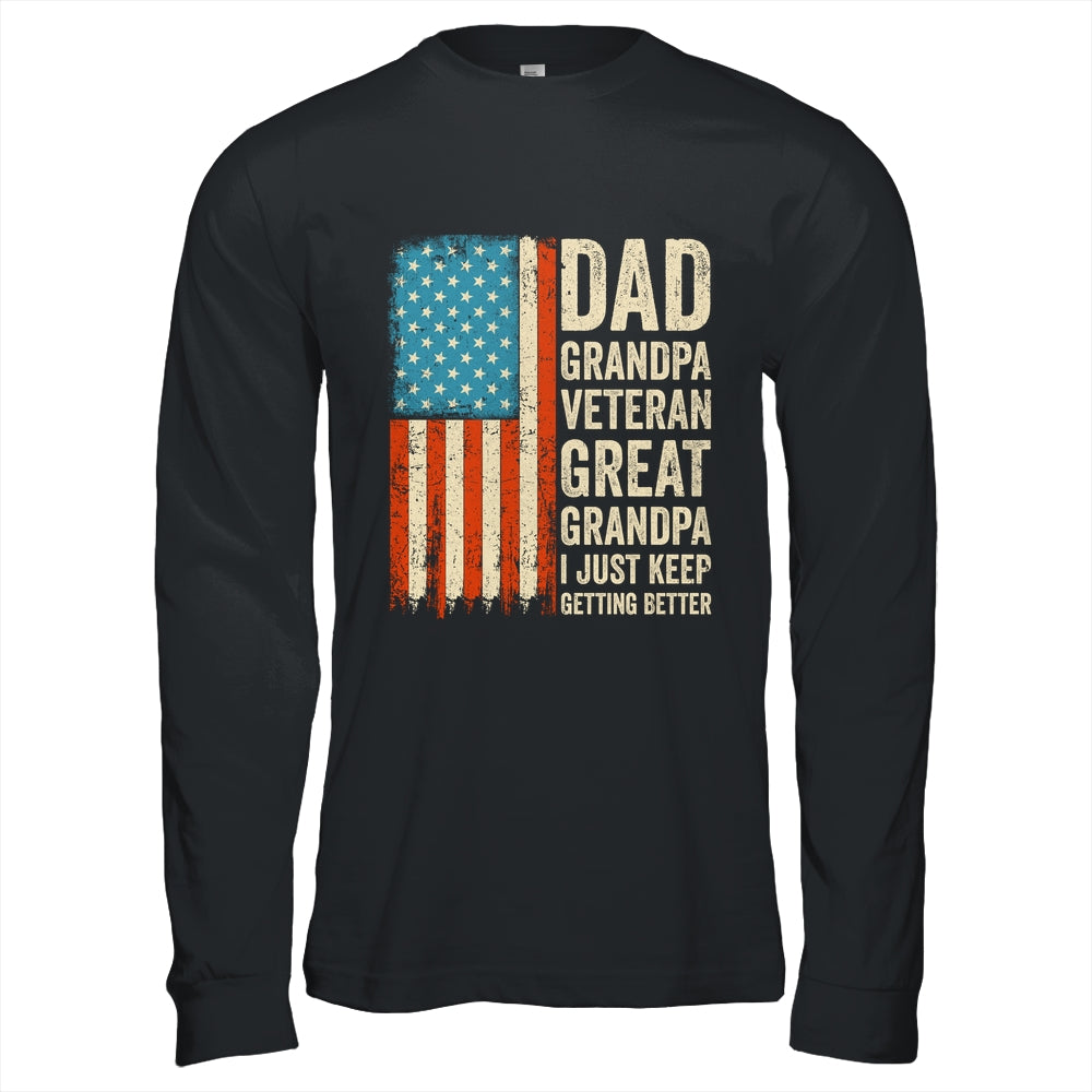 Dad Grandpa Veteran Great Grandpa From Grandkids Fathers Day Shirt & Hoodie | teecentury