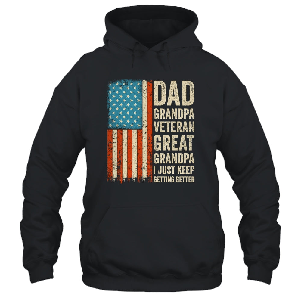 Dad Grandpa Veteran Great Grandpa From Grandkids Fathers Day Shirt & Hoodie | teecentury